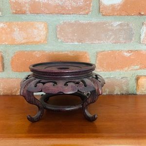 Vintage Asian Round Rosewood Riser/Display Stand